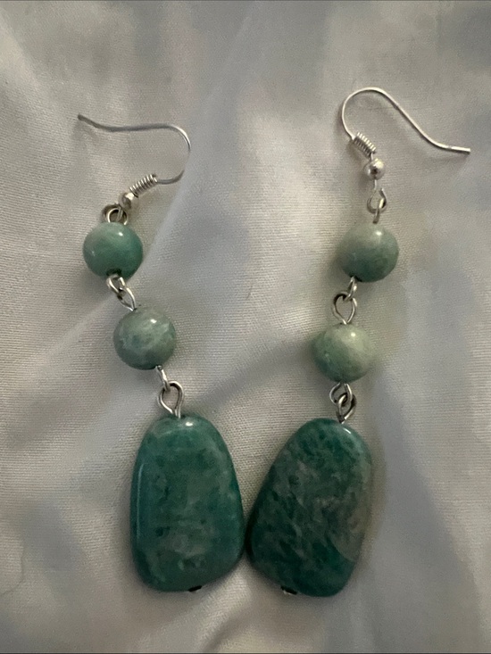 POL Jewelry - POL Teal-Green Beaded Drop Earrings